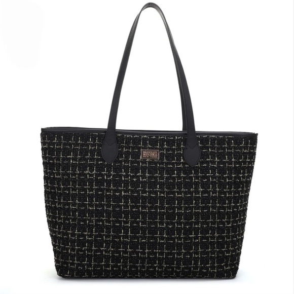 Badgley Mischka Tara Tweed Tote Bag | Elegant & Chic - Picture 1 of 3